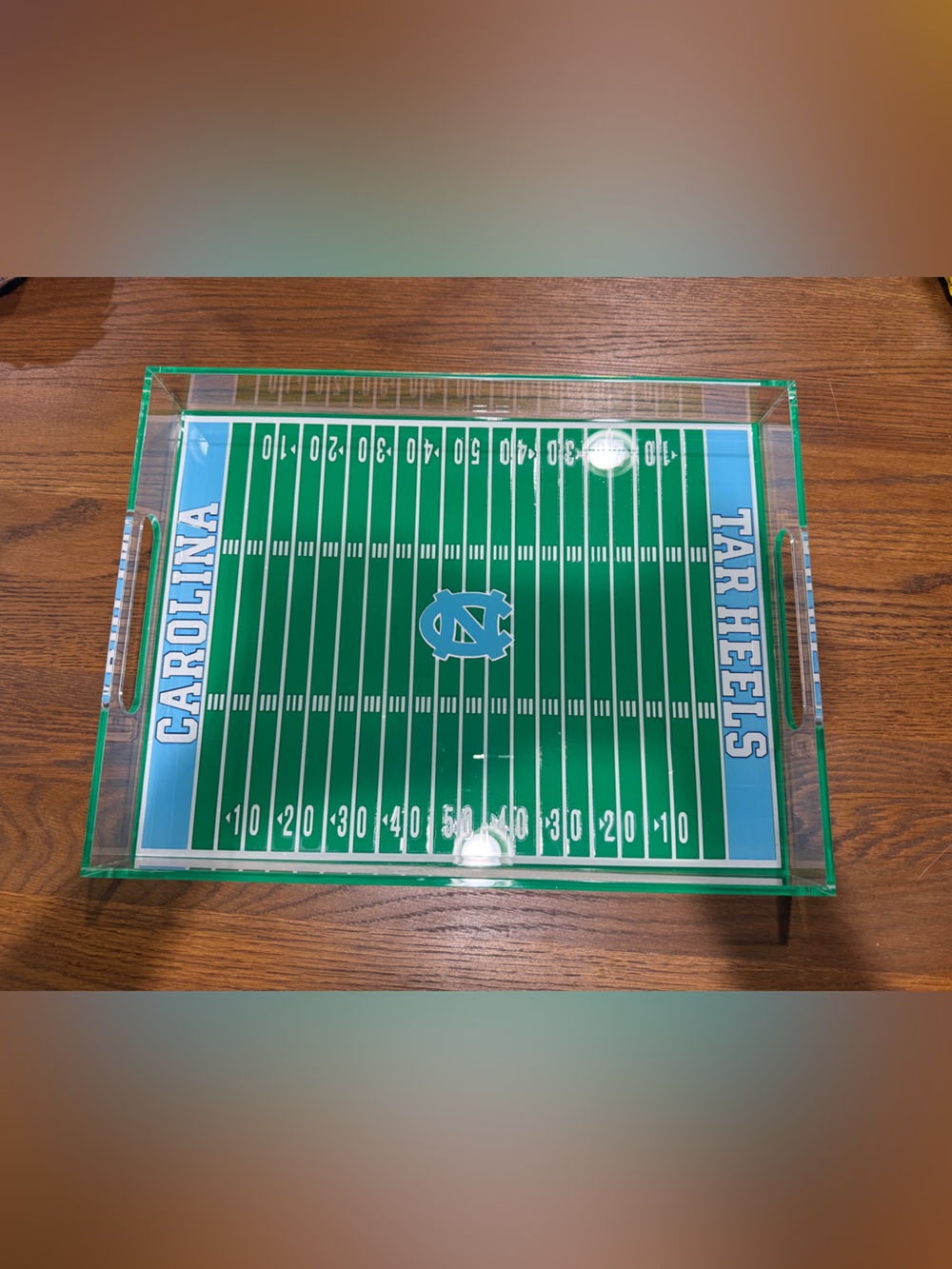Carolina Tar Heels Football Field Serving Tray